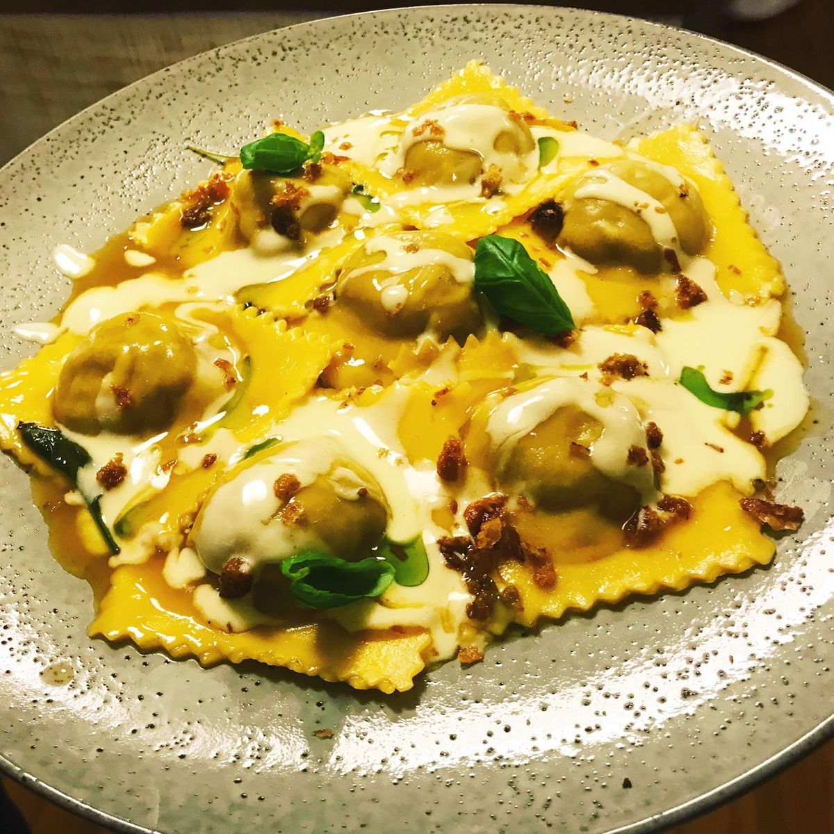 Braised duck, and duck liver ravioli. A taste of Pasta & Cuore with Chef Gabriele Marangoni